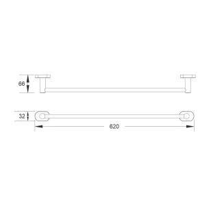 Полотенцедержатель B90001 хром BELZ