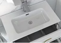 Раковина из искусственного мрамора Cezares Glass 101x19x46 Bianco 50170