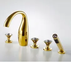 Встраиваемый смеситель Bravat Swan Gold F54287 G на 5 отверстий Встраиваемый смеситель Bravat Swan Gold F54287 G на 5 отверстий